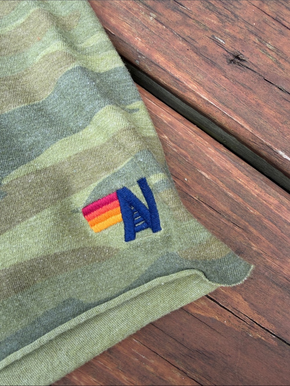 Aviator Nation Green Camo Rainbow Logo Tee - Picture 3 of 5
